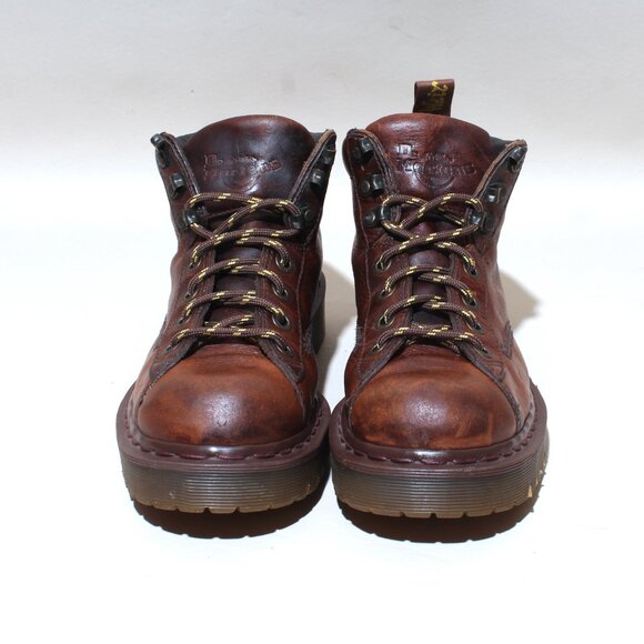 Women's Dr Martens England Originals Brown Leather Boot Size 7, US 9 - Picture 4 of 9